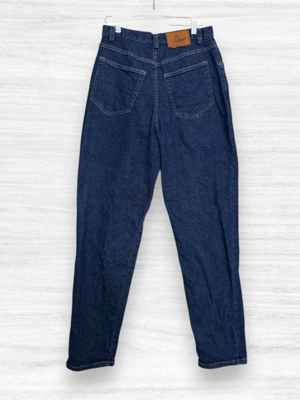 Lizwear 90s Vintage Dark Wash High Rise Tapered Mom Jeans Old-School Size 8